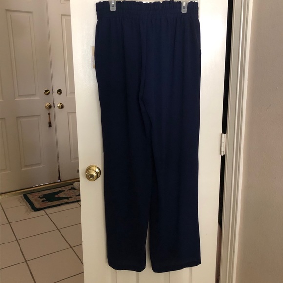 NWT Michael Kors Palazzo Pants Navy Blue 8 / M - Picture 2 of 4